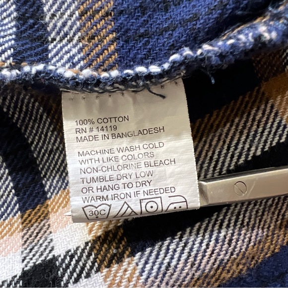 Plains Western Wear Blue Yellow Buffalo Plaid Check Shirt size 2XLT Tall Man - Picture 4 of 7